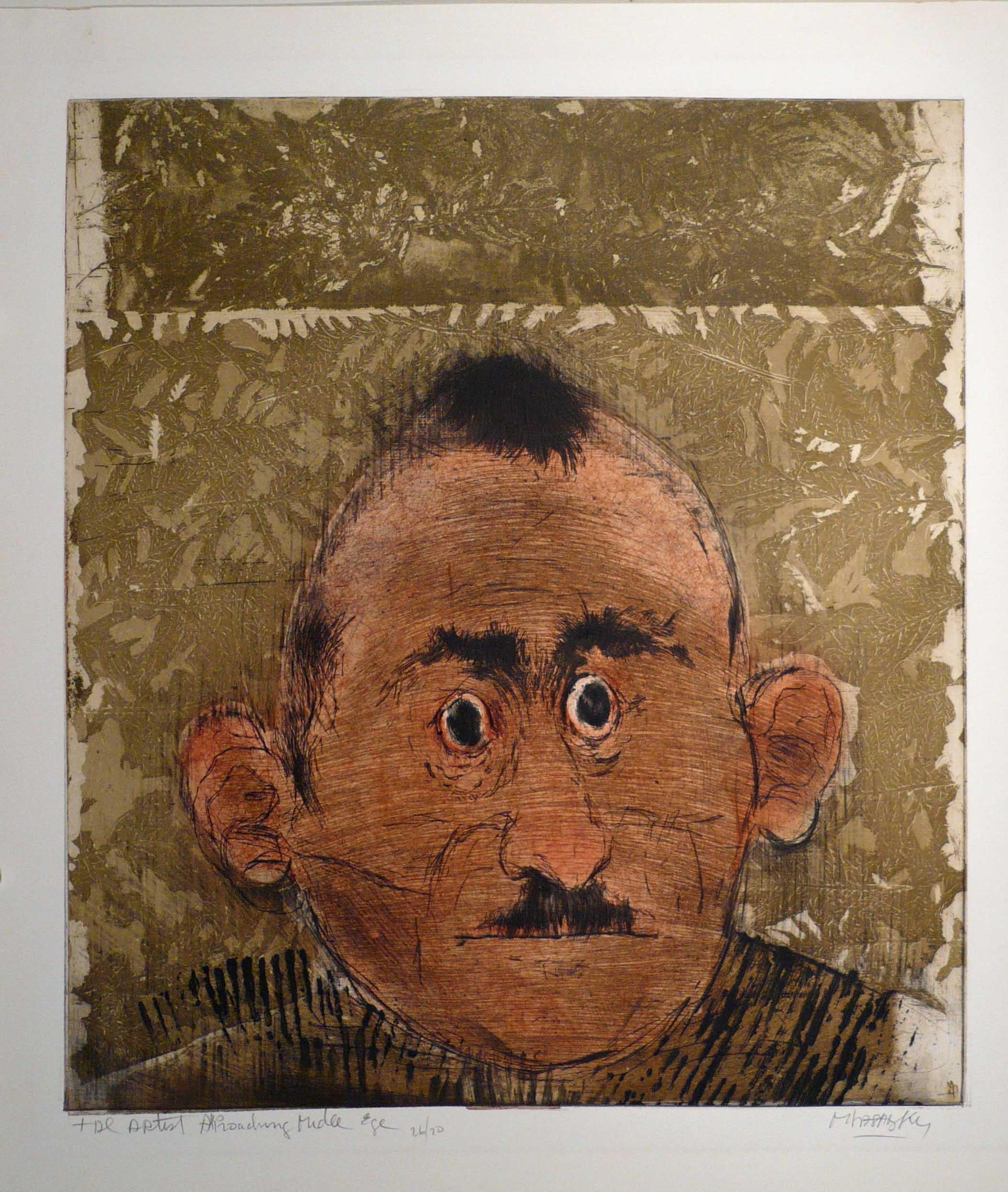 Mauricio Lasansky Portrait Print - THE ARTIST APPROACHING MIDDLE AGE