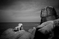 Half Angels Half Demons #13, Nude in a landscape black and white photograph