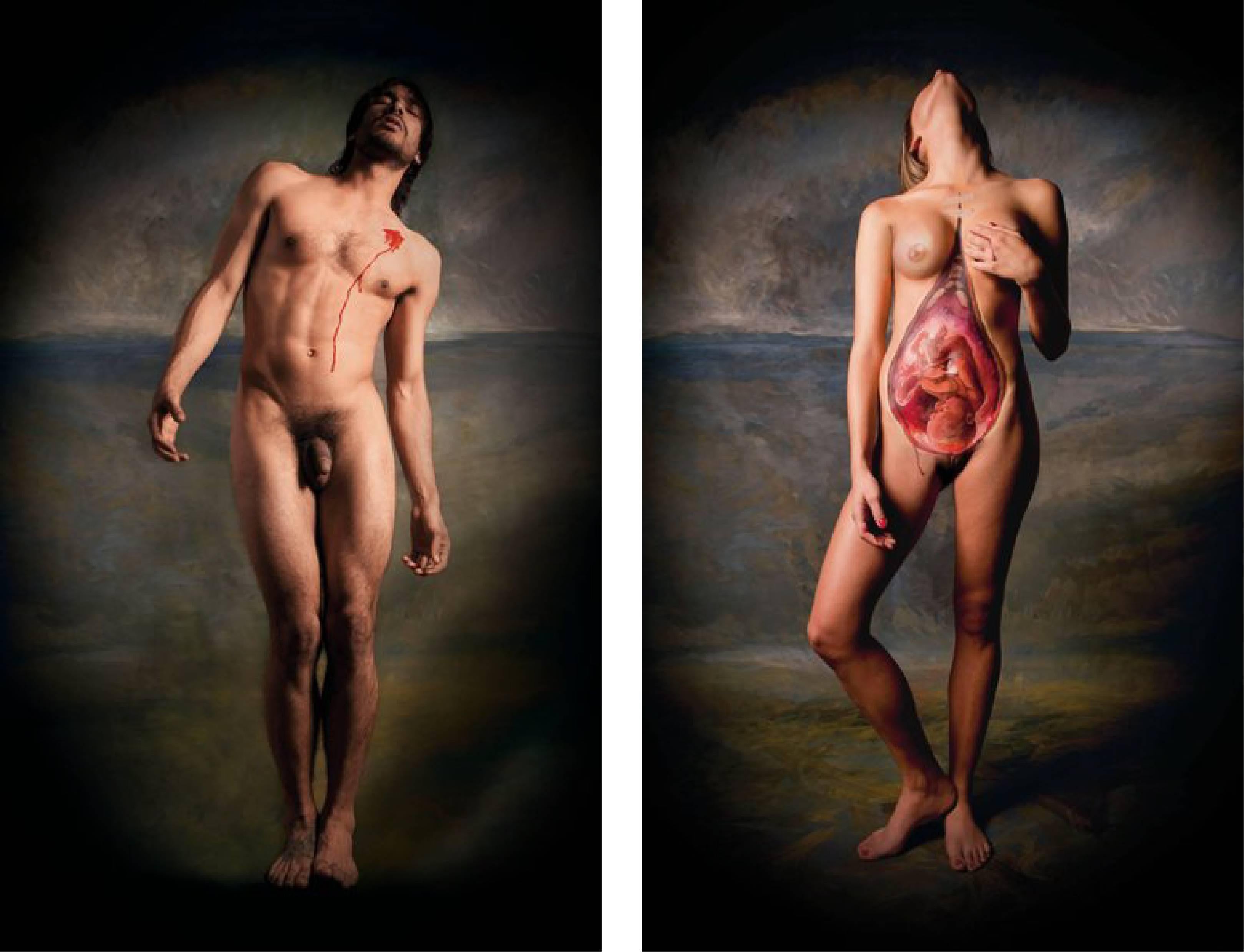 Half Angels Half Demons #45 and #47. Nudes.  Limited edition color photograph