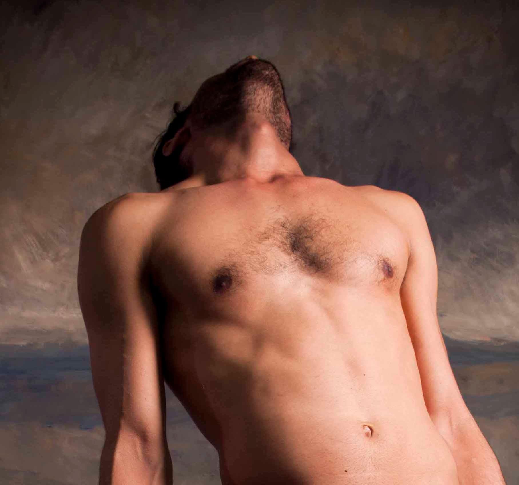 Untitled I, Half Angels Half Demons. Male Nude Color photograph - Photograph by Mauricio Velez