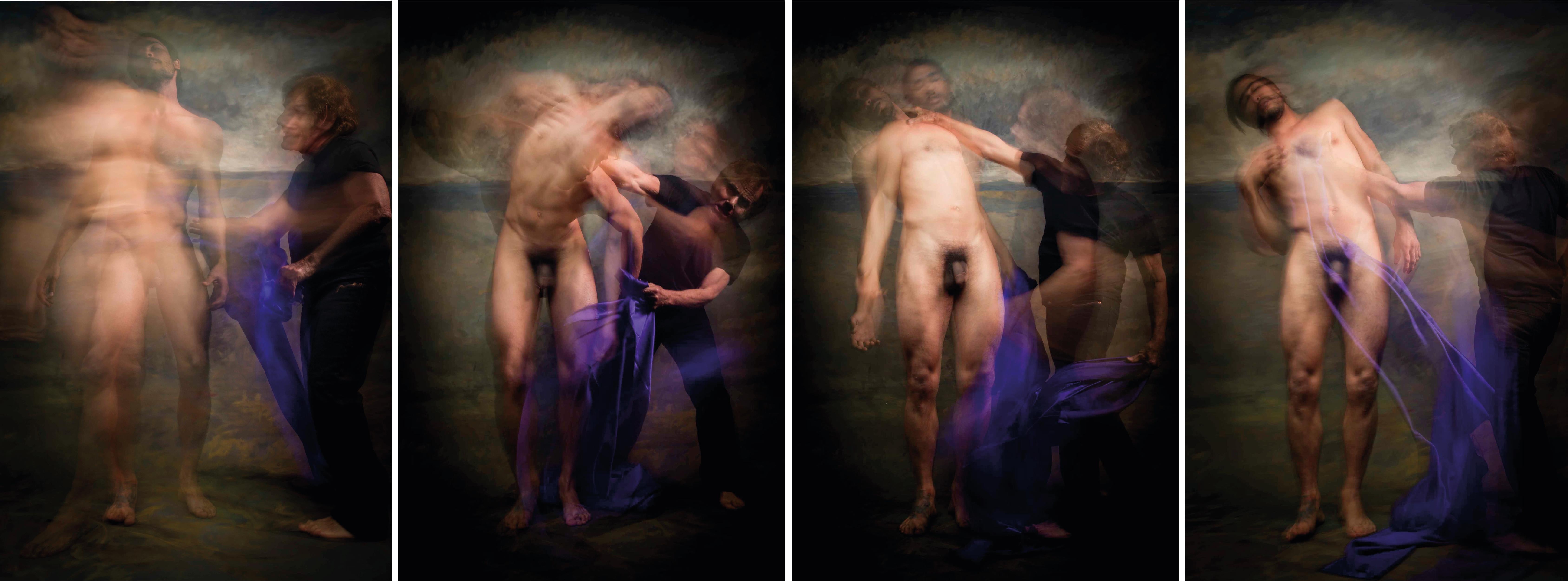 Mauricio Velez Nude Photograph - Untitled II, III, IV and V,  From the Half Angels Half Demons series. Male Nude 