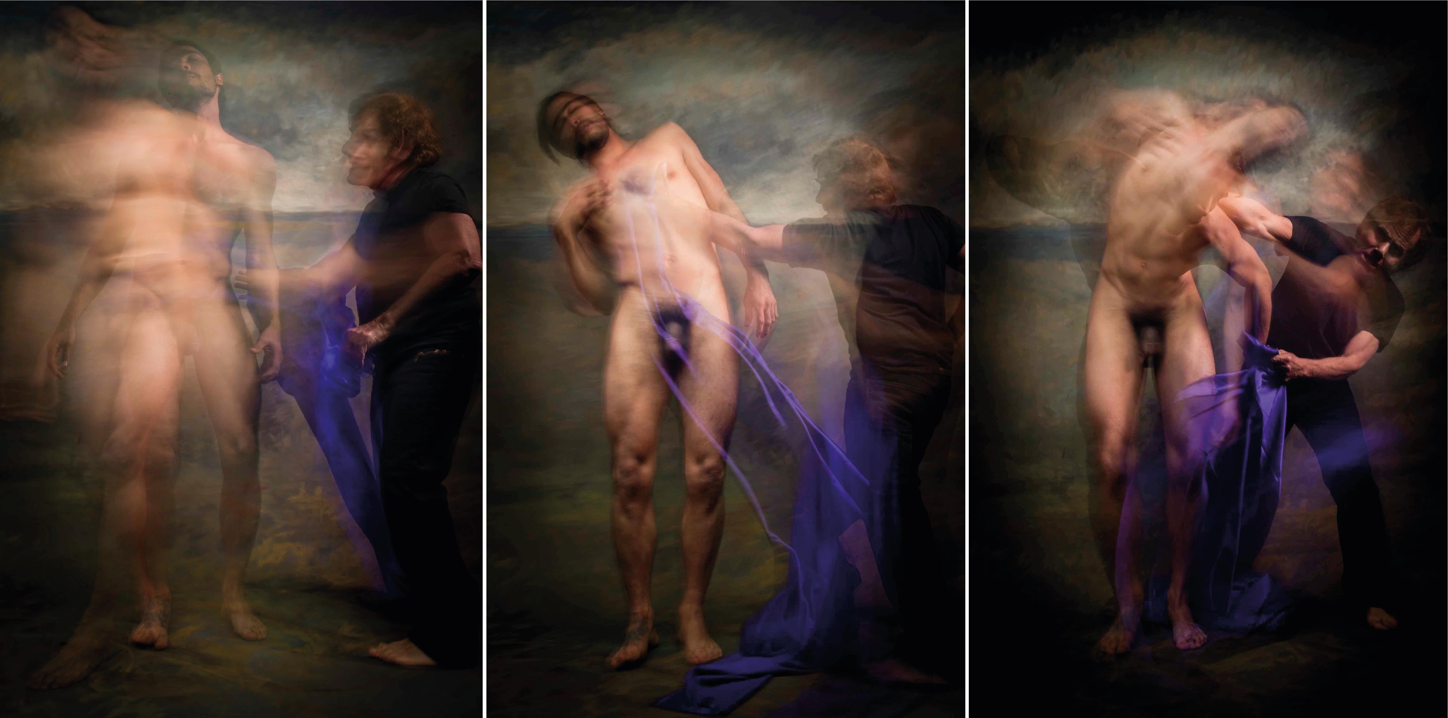 Mauricio Velez Color Photograph - Untitled II, V and III, From the Half Angels Half Demons series. Male nude photo
