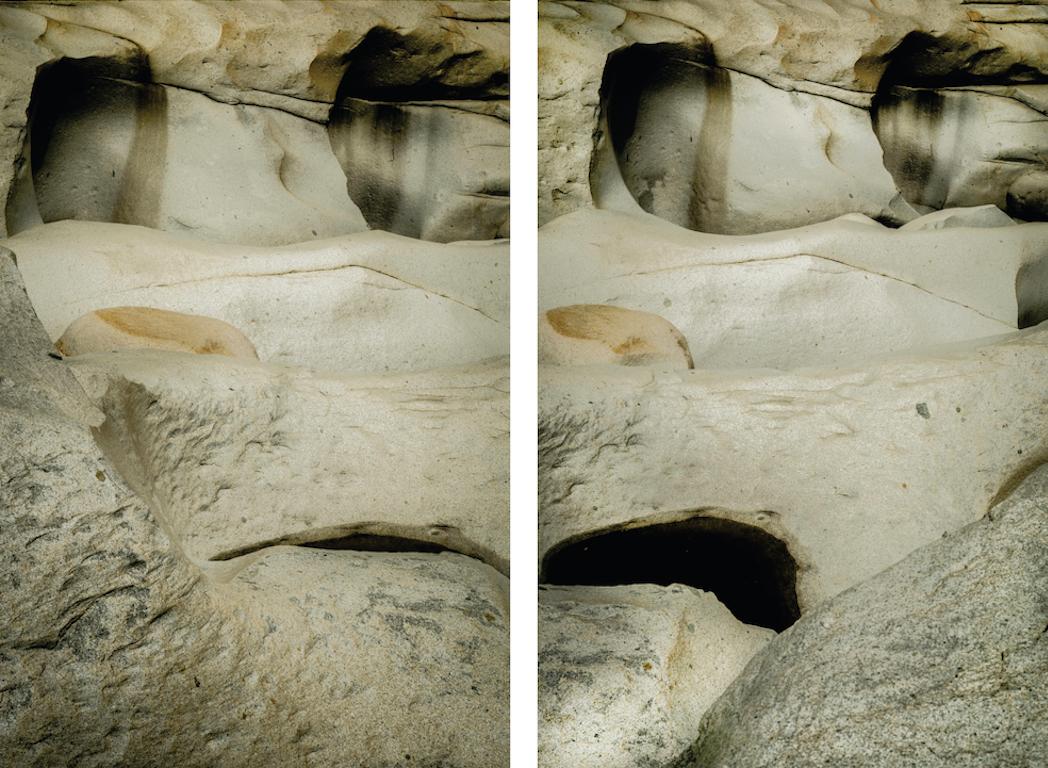Sin título III y Sin título I. Fotografías en color de paisajes rocosos abstractos - Landscape Photograph Marrón de Mauricio Velez