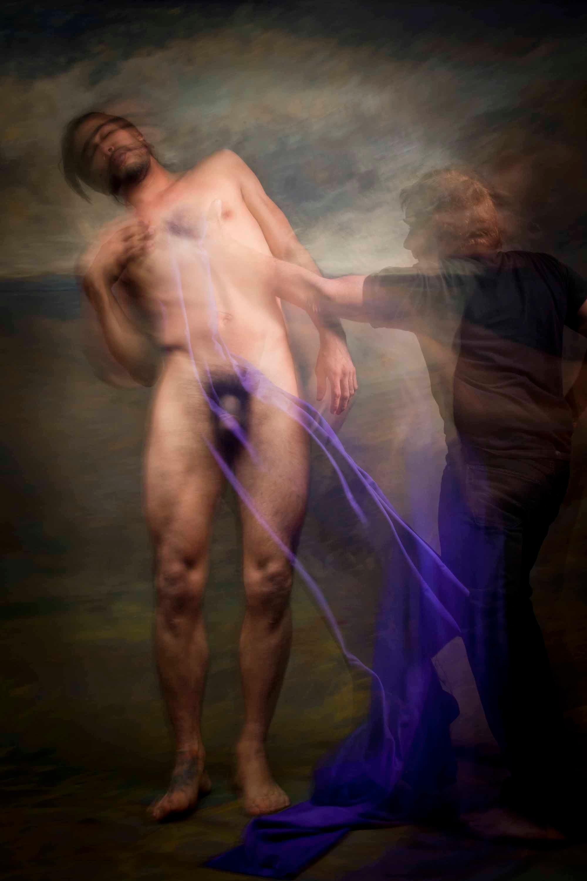 Untitled IV and V, Diptych, From the Half Angels Half Demons series. Male Nude  - Contemporary Photograph by Mauricio Velez
