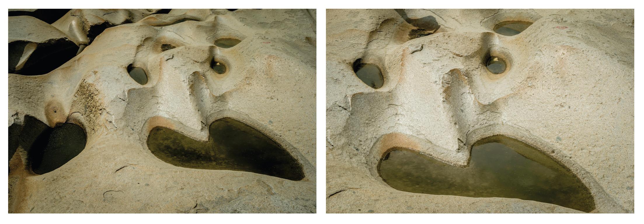 Mauricio Velez Color Photograph - Untitled V and Untitled IV. Abstract rocks landscape color photographs