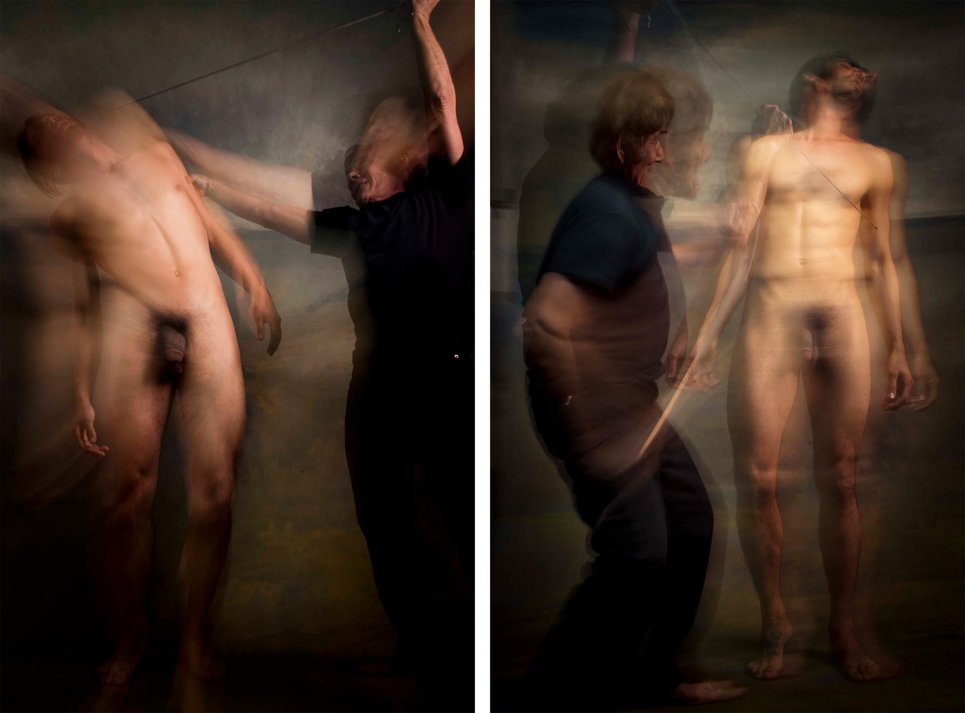 Mauricio Velez Nude Photograph - Untitled VI and IX, Diptych, From the Half Angels Half Demons series. Male Nude