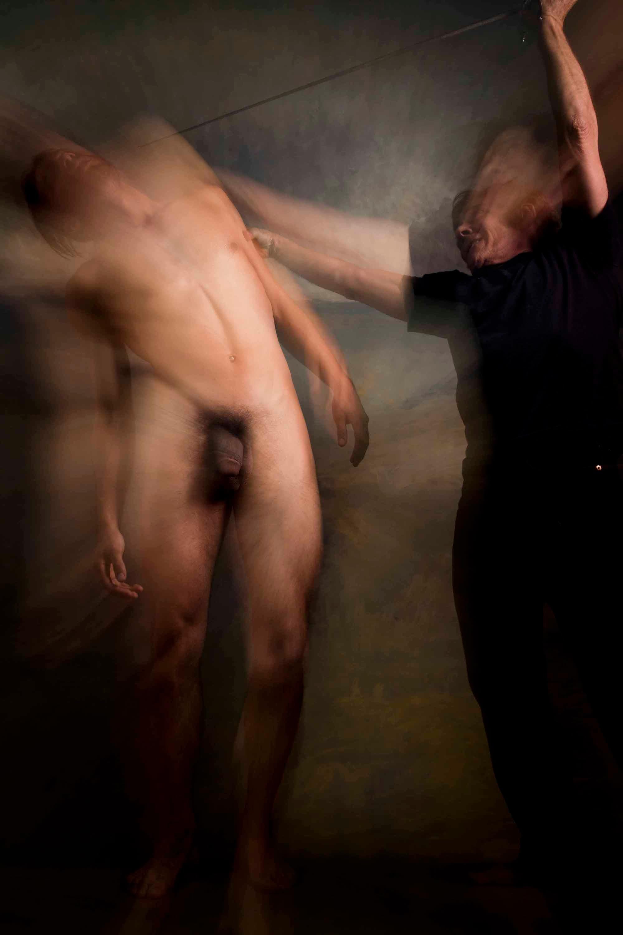 Untitled VI and IX, Diptych, From the Half Angels Half Demons series. Male Nude  - Contemporary Photograph by Mauricio Velez