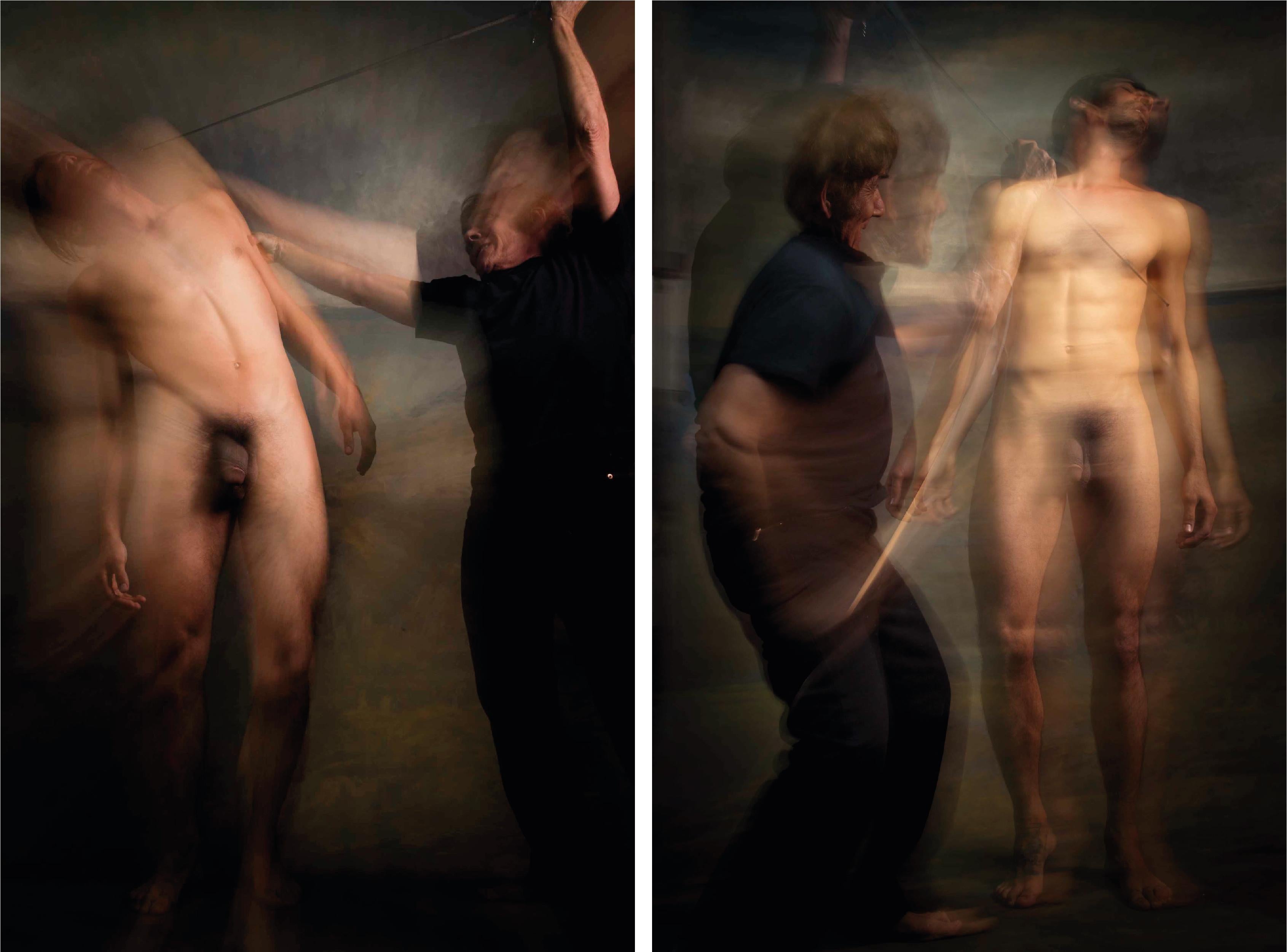 Mauricio Velez Nude Photograph - Untitled VI and IX, Diptych, From the Half Angels Half Demons series. Male Nude 