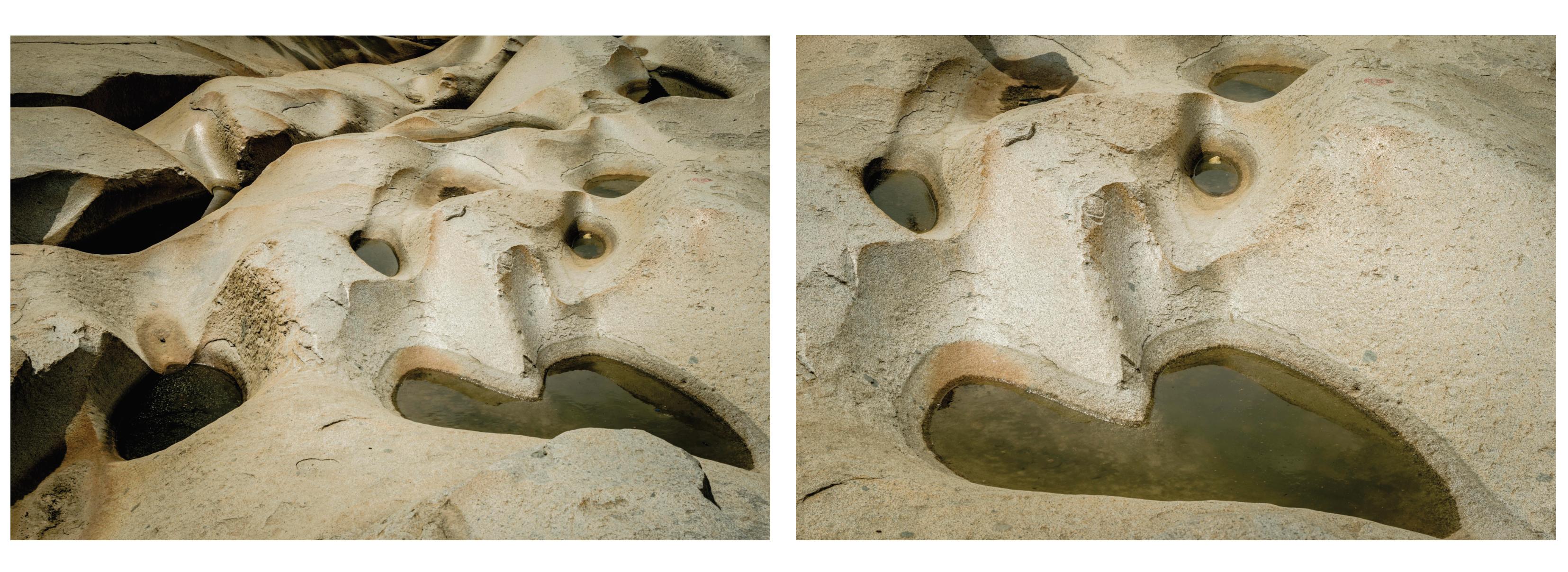 Untitled VI and Untitled IV. Abstract rocks landscape color photographs