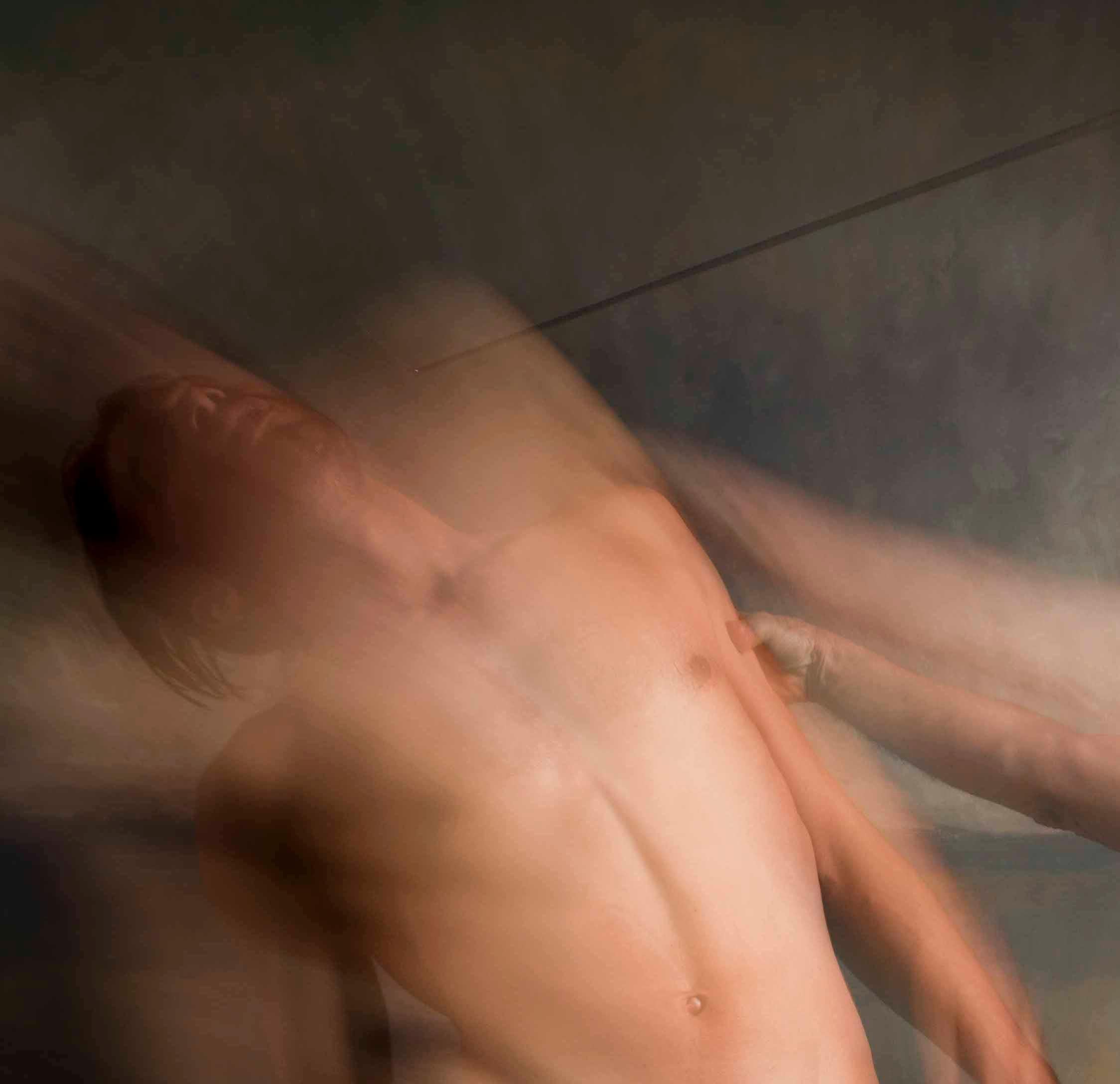 Untitled VI, From the Half Angels Half Demons series. Male Nude Color photograph - Photograph by Mauricio Velez