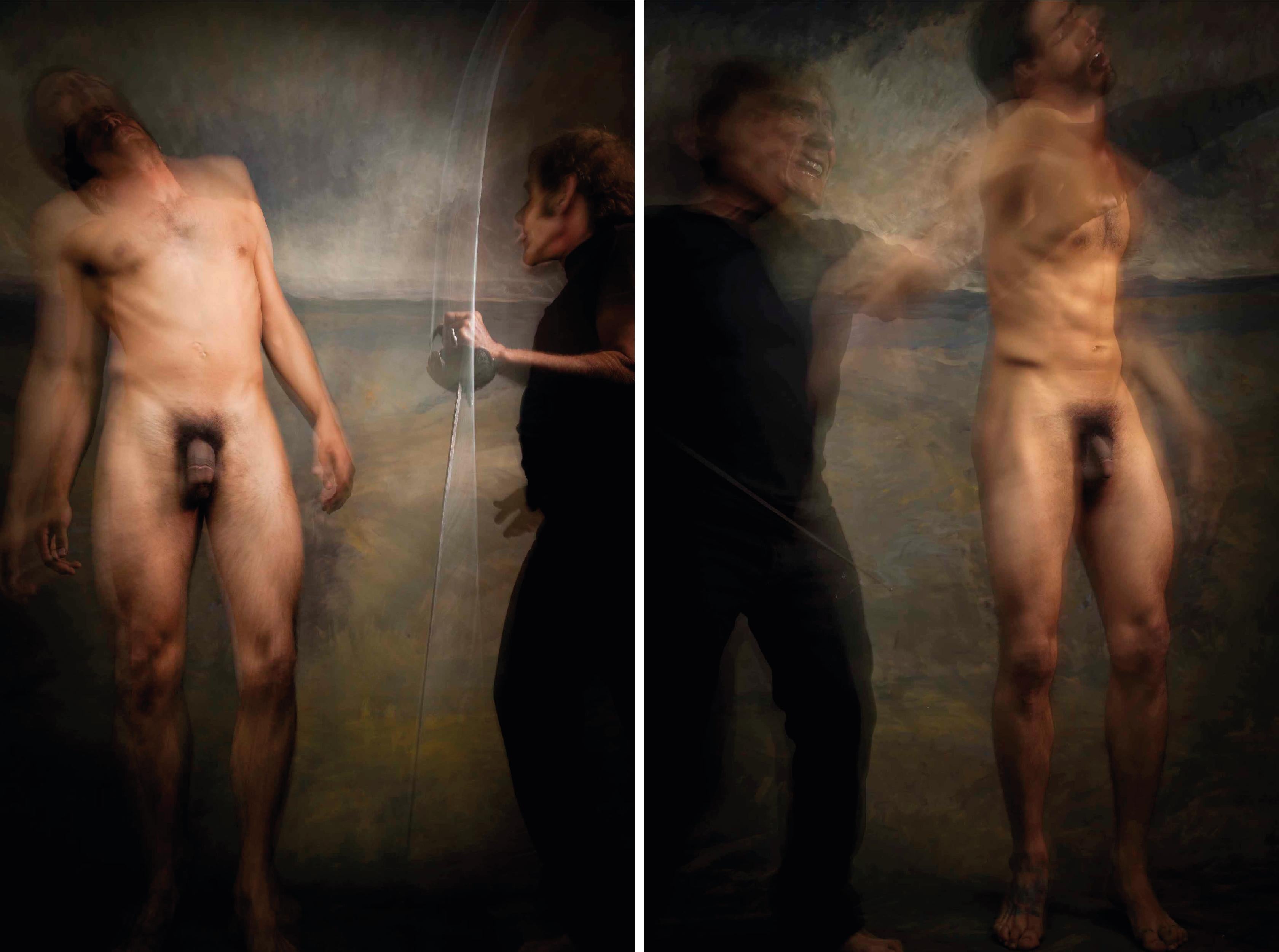Mauricio Velez Color Photograph - Untitled VII and XI, Diptych, From the Half Angels Half Demons series. Male Nude