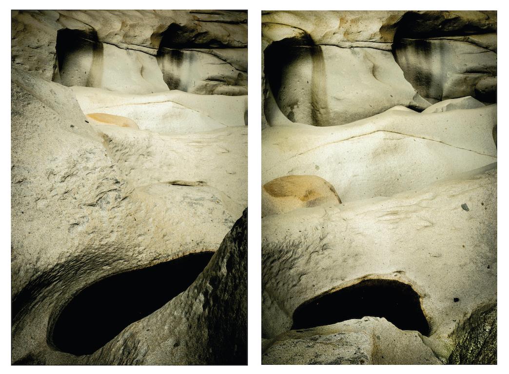 Mauricio Velez Color Photograph - Untitled VIII & Untitled II, Abstract rocks landscape color photograph