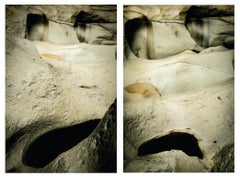 Untitled VIII & Untitled II, Abstract rocks landscape color photograph