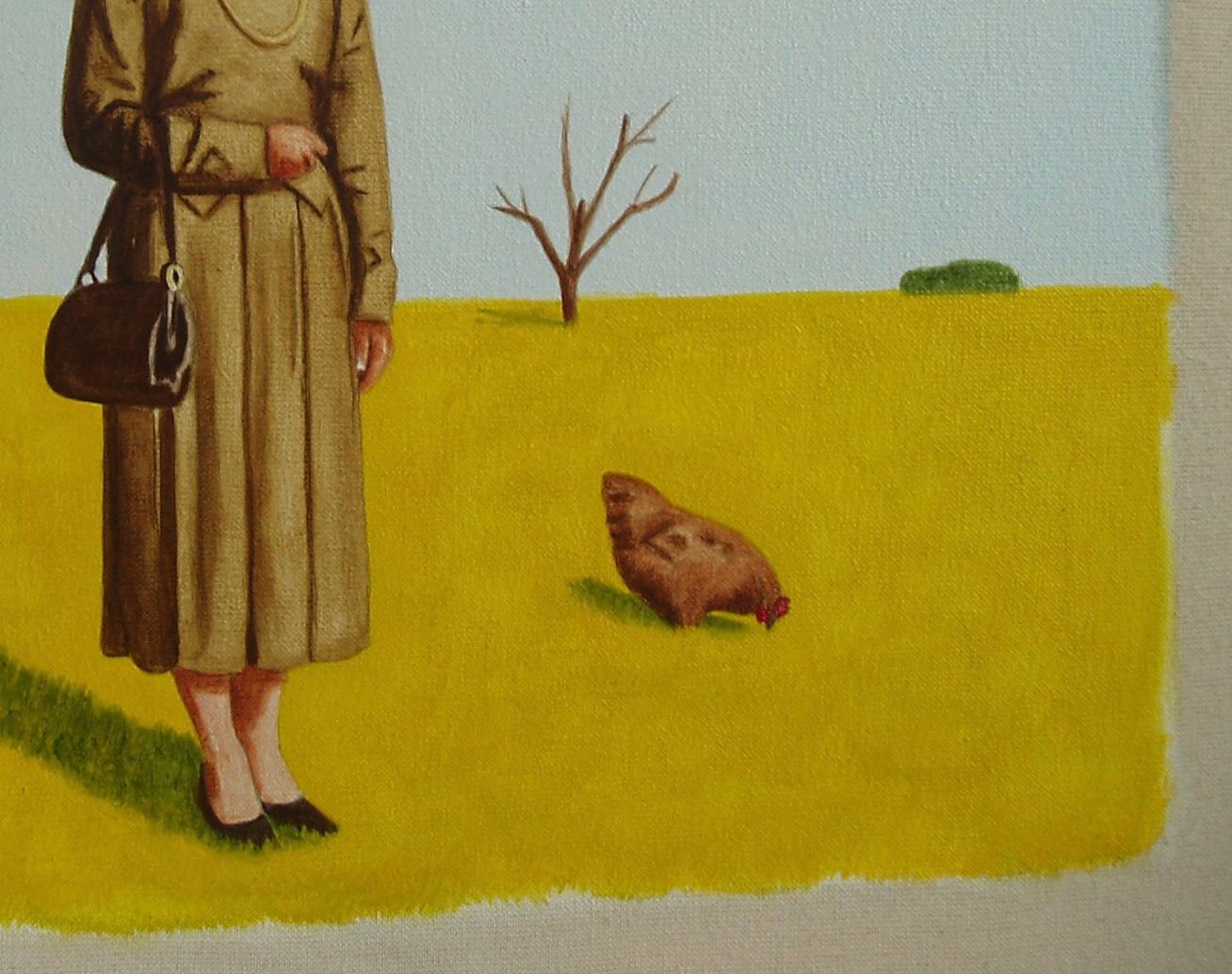La Tia - pintura figurativa, pintura de paisaje en venta 1
