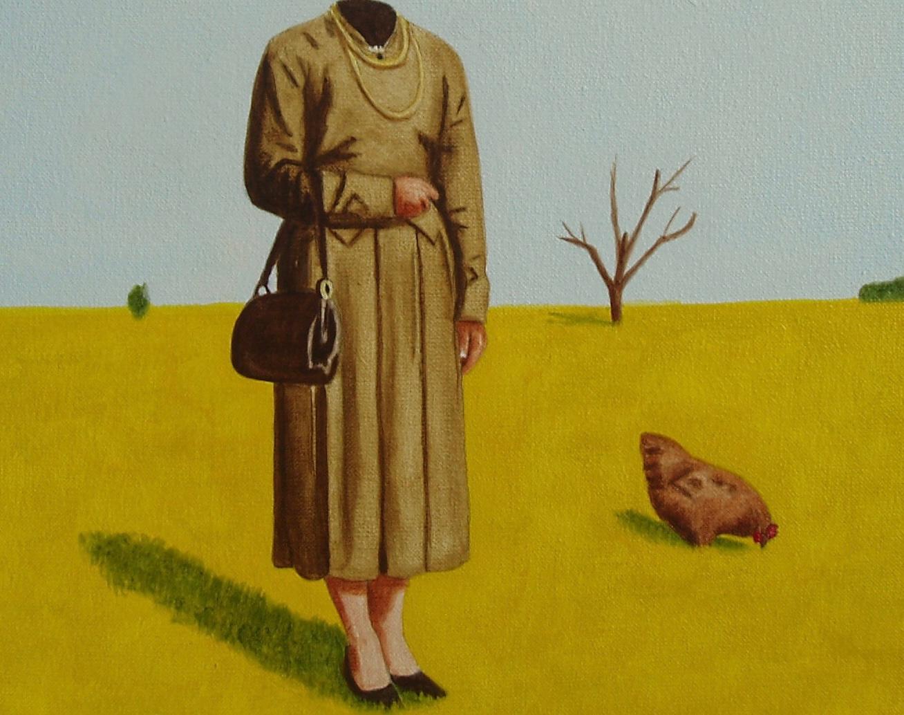 La Tia - pintura figurativa, pintura de paisaje en venta 3