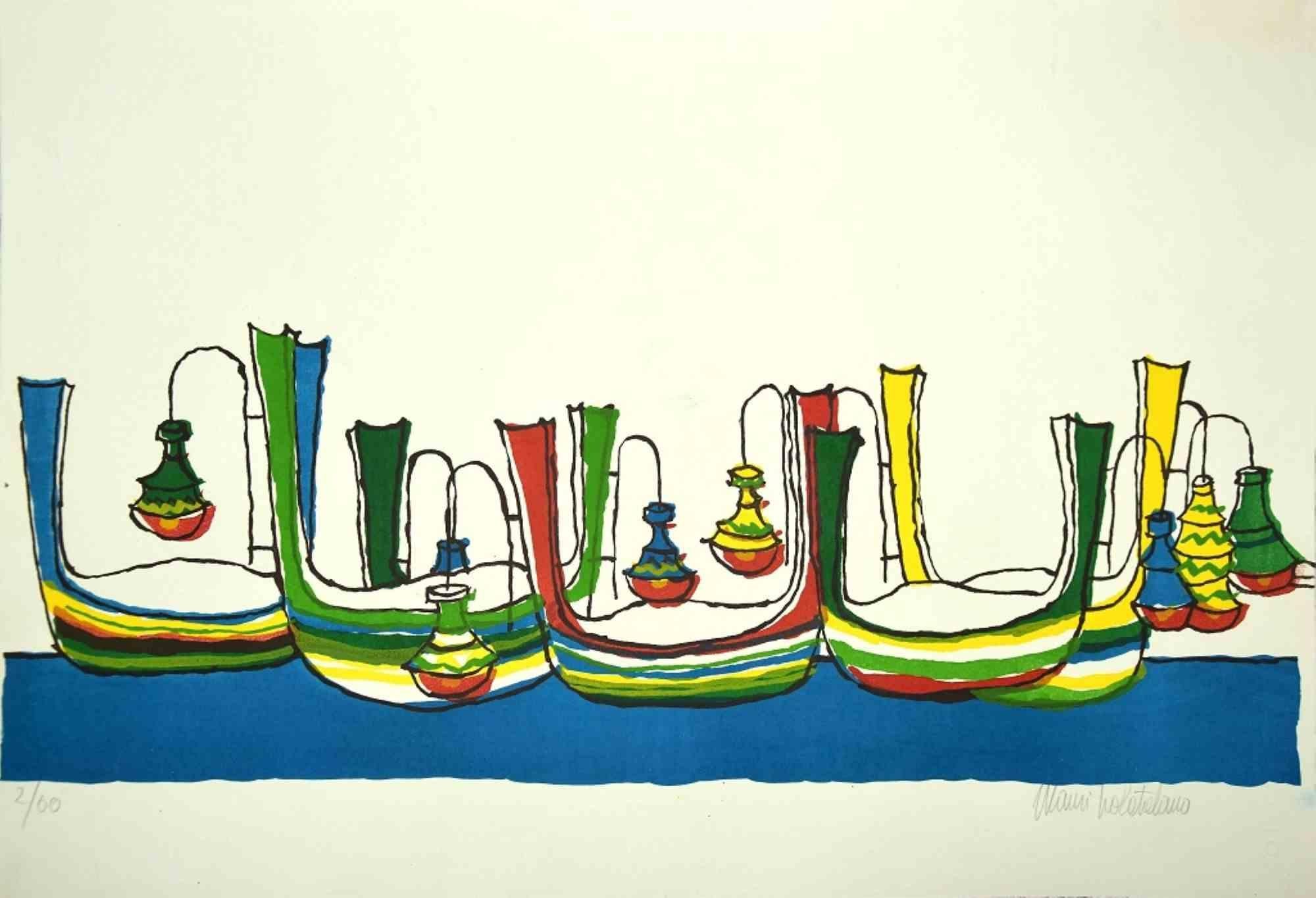 Lithograph realized by Catalano in 1970s.

Edition of 60.

Hand signed and numbered in pencil.

Very good condition.