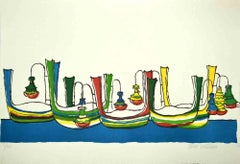 Boats - Lithograph by Maurilio Catalano - 1970s