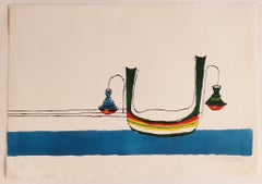 Gondola - Original Lithograph by Maurilio Catalano - 1970s