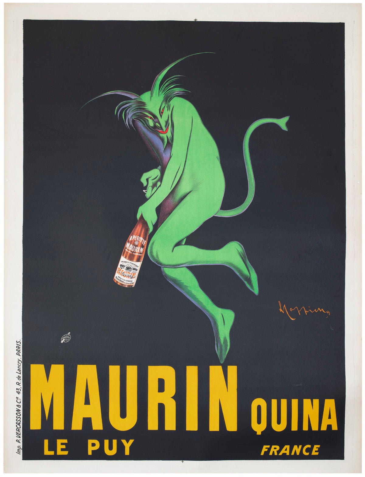Maurin Quina 1906 French Vintage Alcohol Poster, Leonetto Cappiello