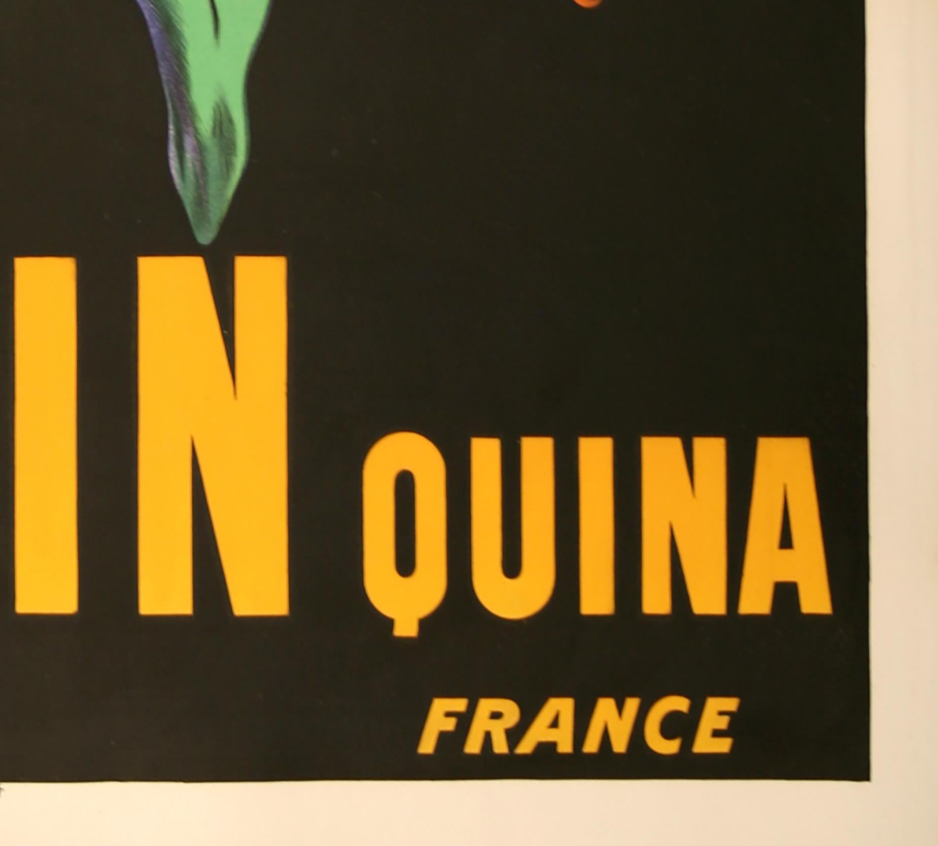 Linen Maurin Quina, 1906 Vintage French Alcohol Advertising Poster, Cappiello For Sale