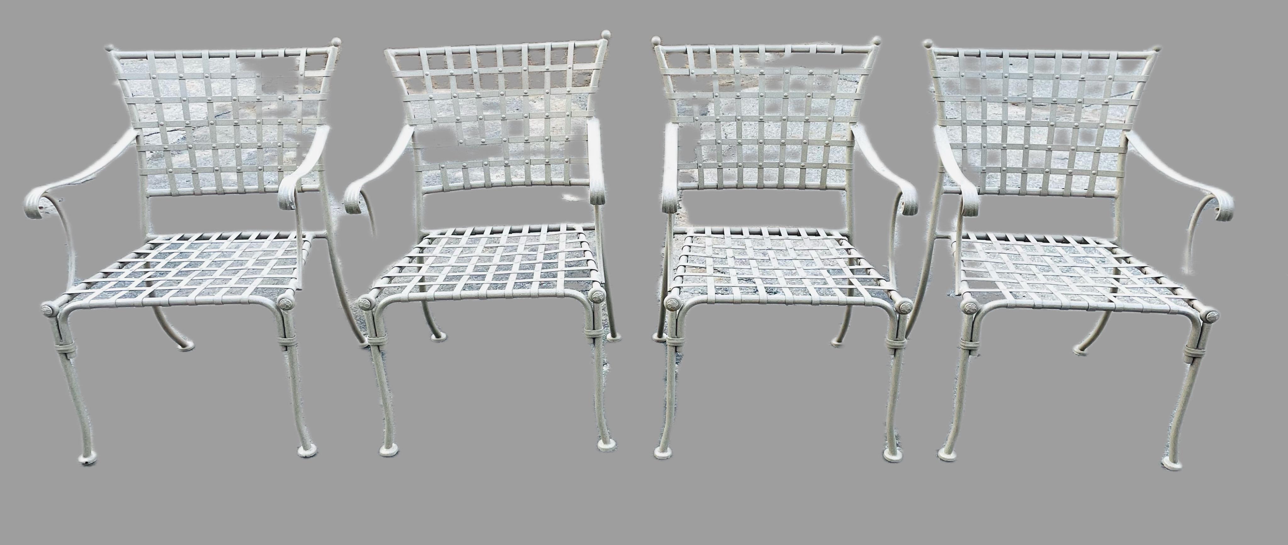 Vintage Wrought Iron Outdoor Patio Chairs Mario Papperzini for Salterini For Sale 2