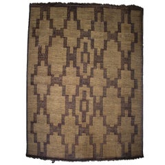Mauritania Mat from Sahara in Leather and Palm Wood, Mid-Century Modern Design