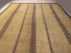Mauritania Mat from Sahara in Leather and Palm Wood, Mid-Century Modern Design