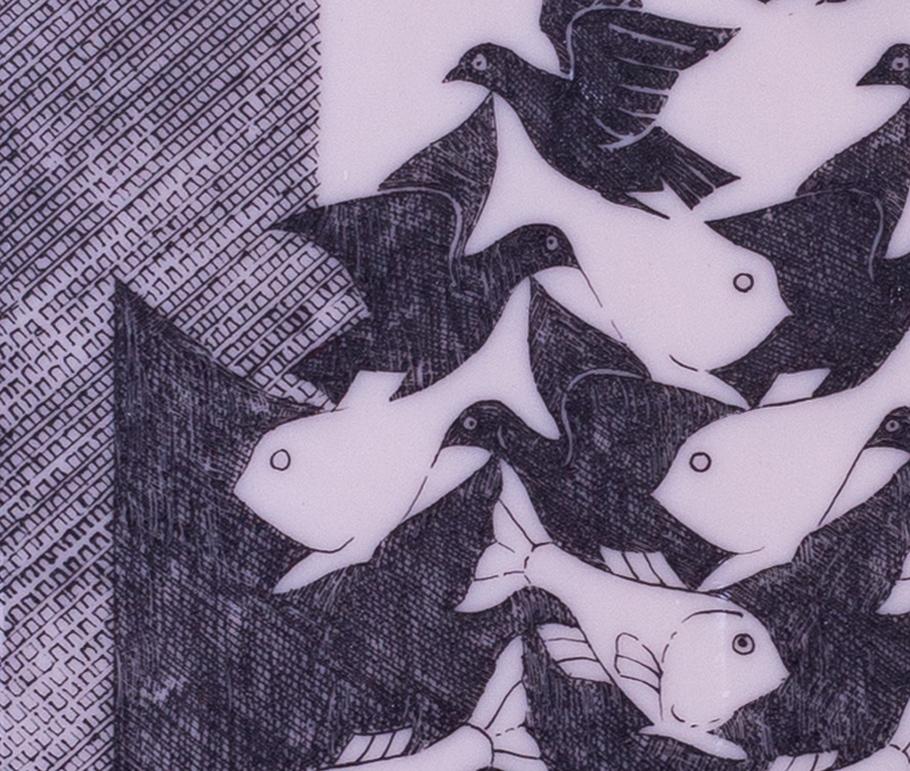 Exemplaire imprimé des années 1960 de l'original de 1938 de Maurits Cornelis Escher en vente 3