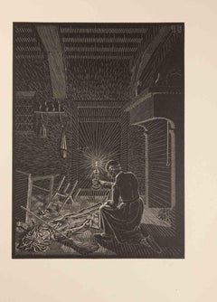 Vintage Bad Dream - Woodcut by Maurits Cornelis Escher - 1932