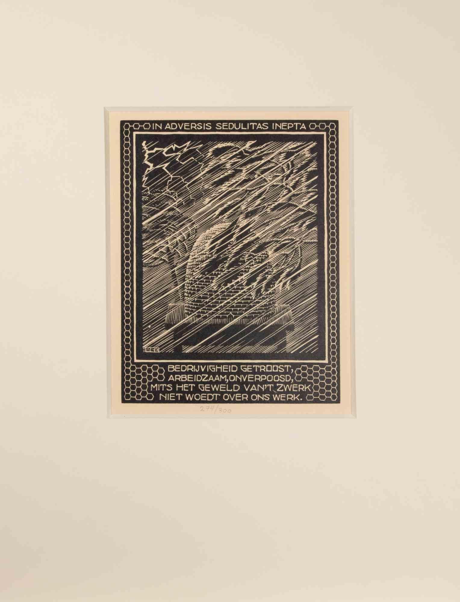 Beehive - Woodcut by Maurits Cornelis Escher - 1931 For Sale 1