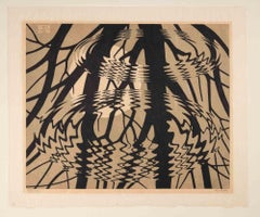 Superficie increspata - Linocut di Maurits Cornelis Escher - 1950