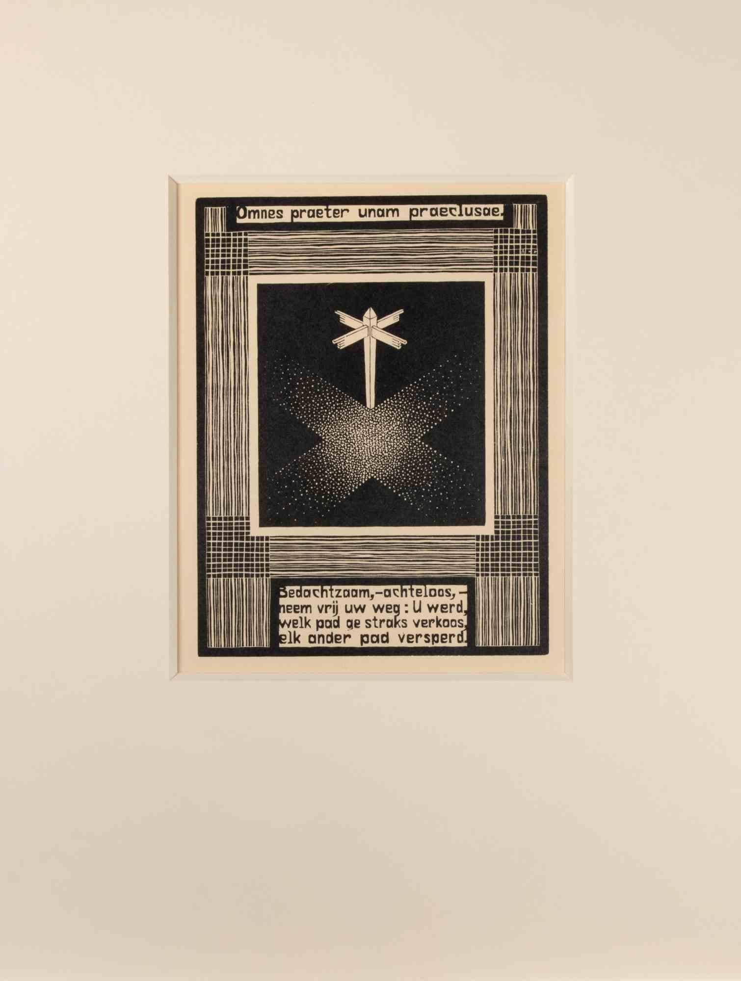 Signpost - Woodcut by Maurits Cornelis Escher - 1931 For Sale 1