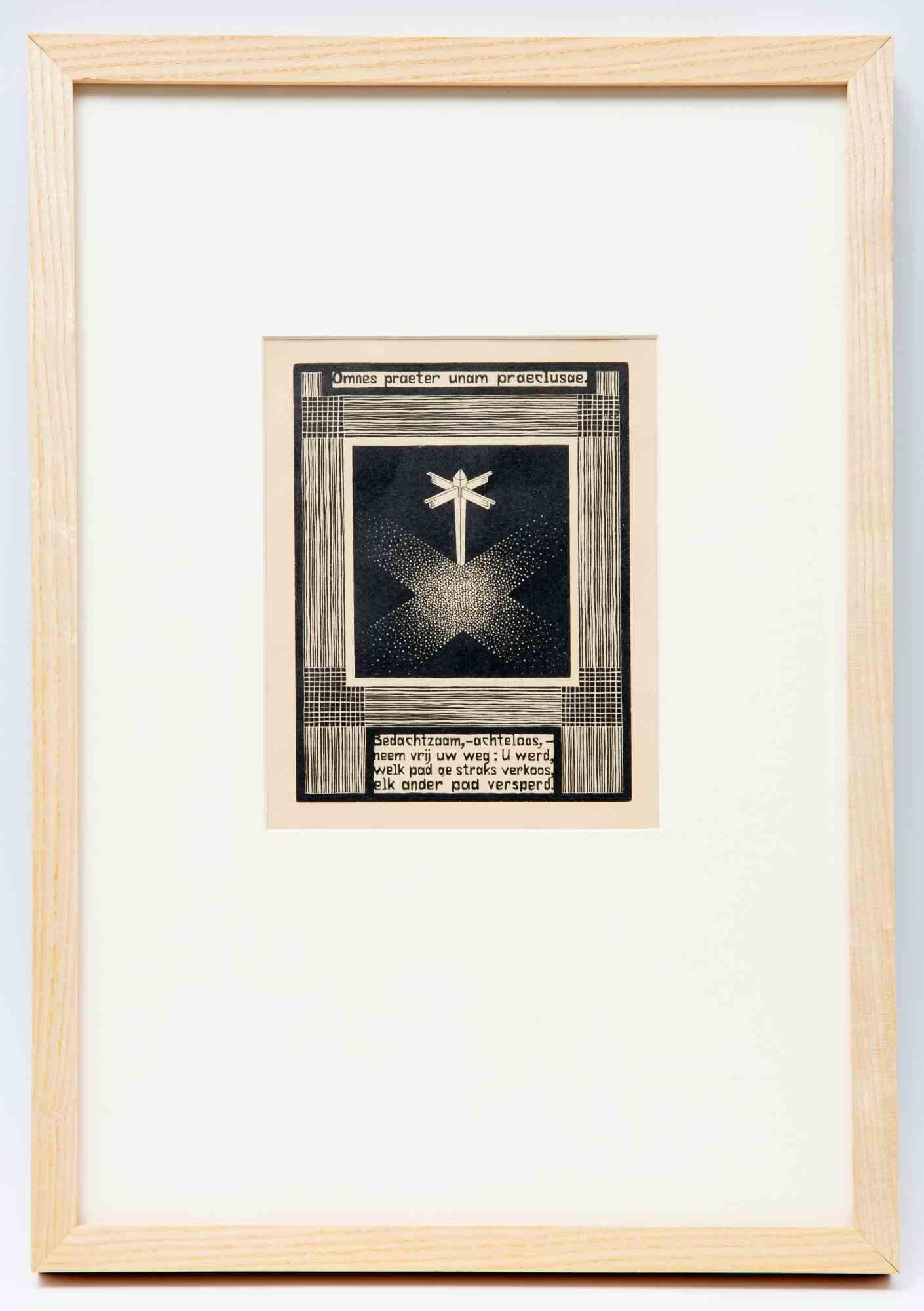 Signpost – Holzschnitt von Maurits Cornelis Escher – 1931 im Angebot 2