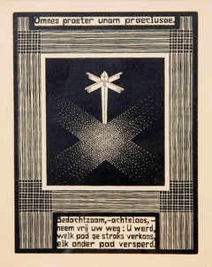 Signpost - Woodcut by Maurits Cornelis Escher - 1931