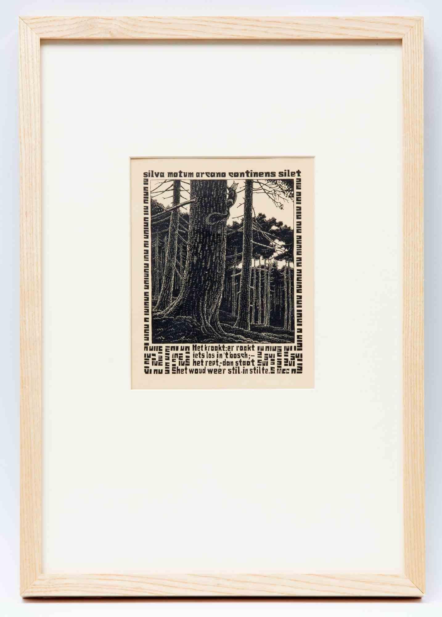 Squirrel - Woodcut by Maurits Cornelis Escher - 1931 For Sale 1