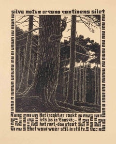 Ardilla - xilografía de Maurits Cornelis Escher - 1931