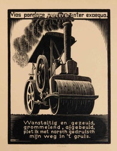 Rullo compressore - xilografia di Maurits Cornelis Escher - 1931