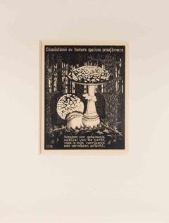 Toadstool - Woodcut by Maurits Cornelis Escher - 1931