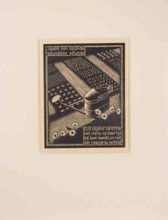 Watering Can - Woodcut by Maurits Cornelis Escher - 1931