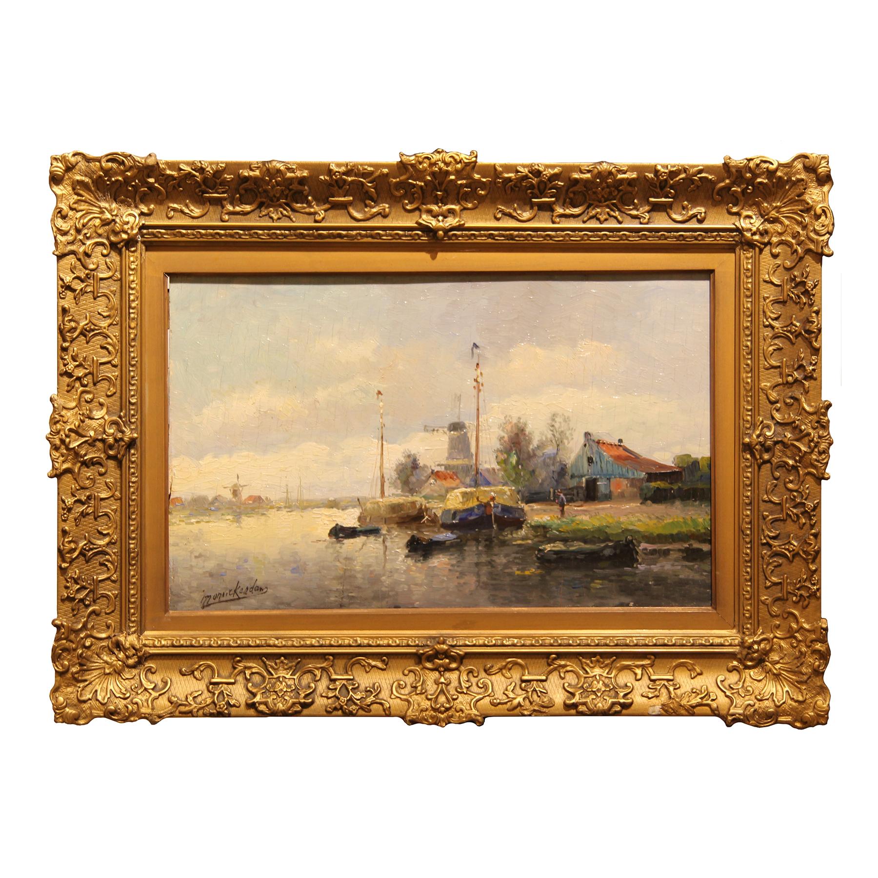 Maurits Monnickendam - Late 19th C. Dutch Impressionist Landscape Oil ...