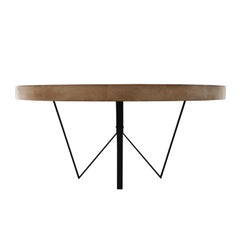 Maurits Reclaimed Oak Round Dining Table by Fred and Juul