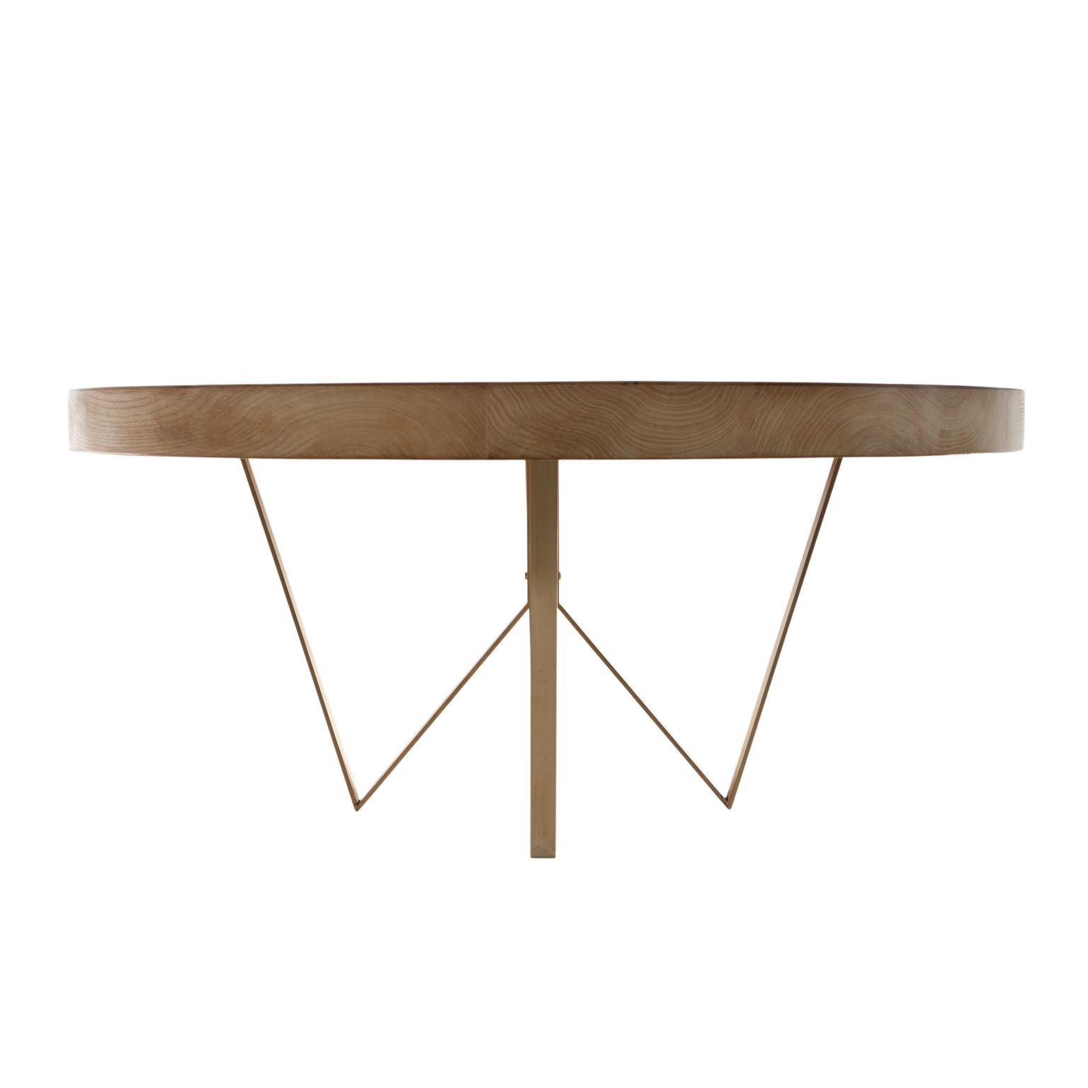 Other Maurits Reclaimed Oak Round Dining Table by Fred and Juul For Sale