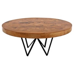 Maurits Reclaimed Oak Round Dining Table by Fred and Juul