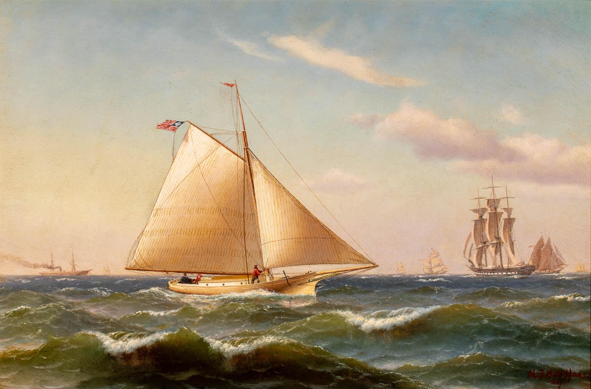 Mauritz Frederick Hendrick de Haas Landscape Painting - A Day's Sail in New England