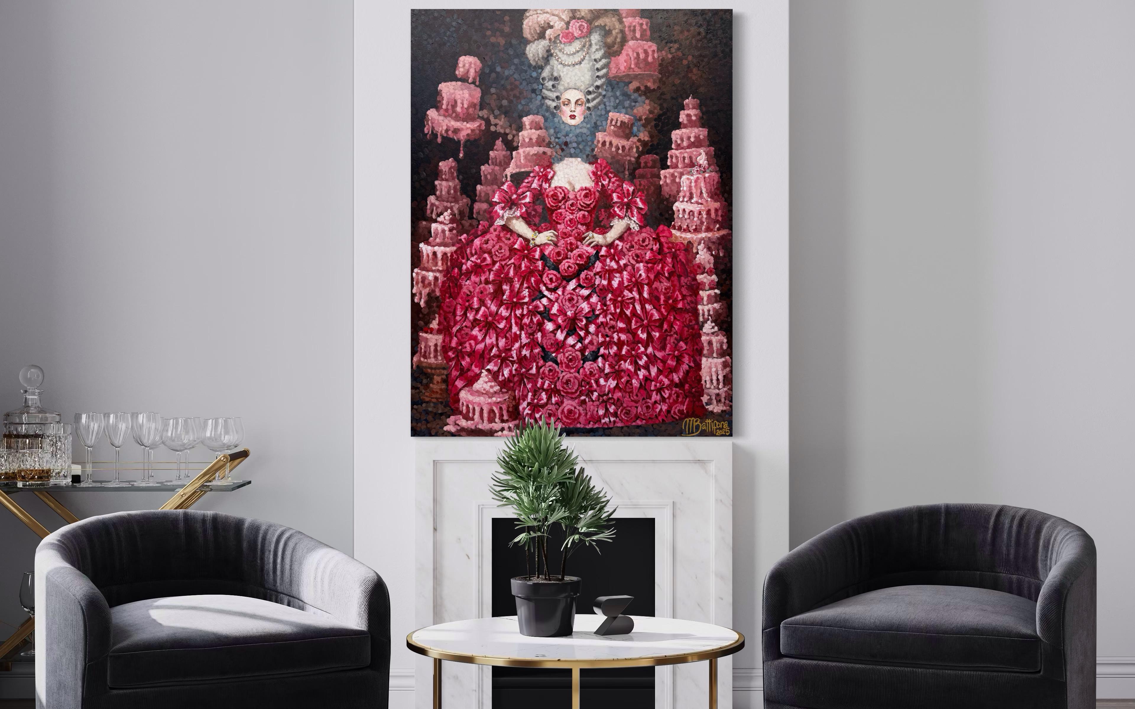 A Piece of Cake - Brown Figurative Painting by Maurizio Battifora