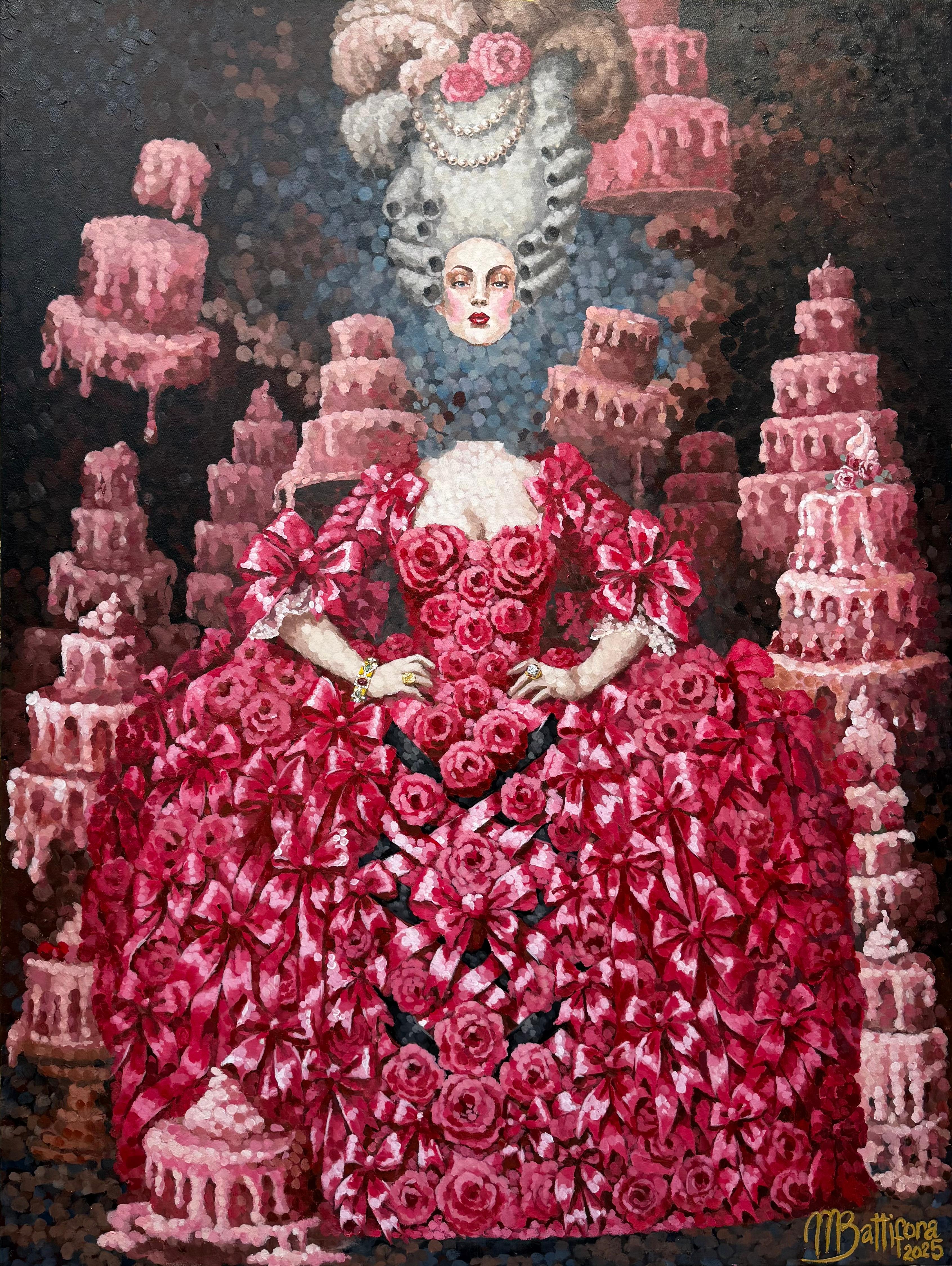 Maurizio Battifora Figurative Painting - A Piece of Cake