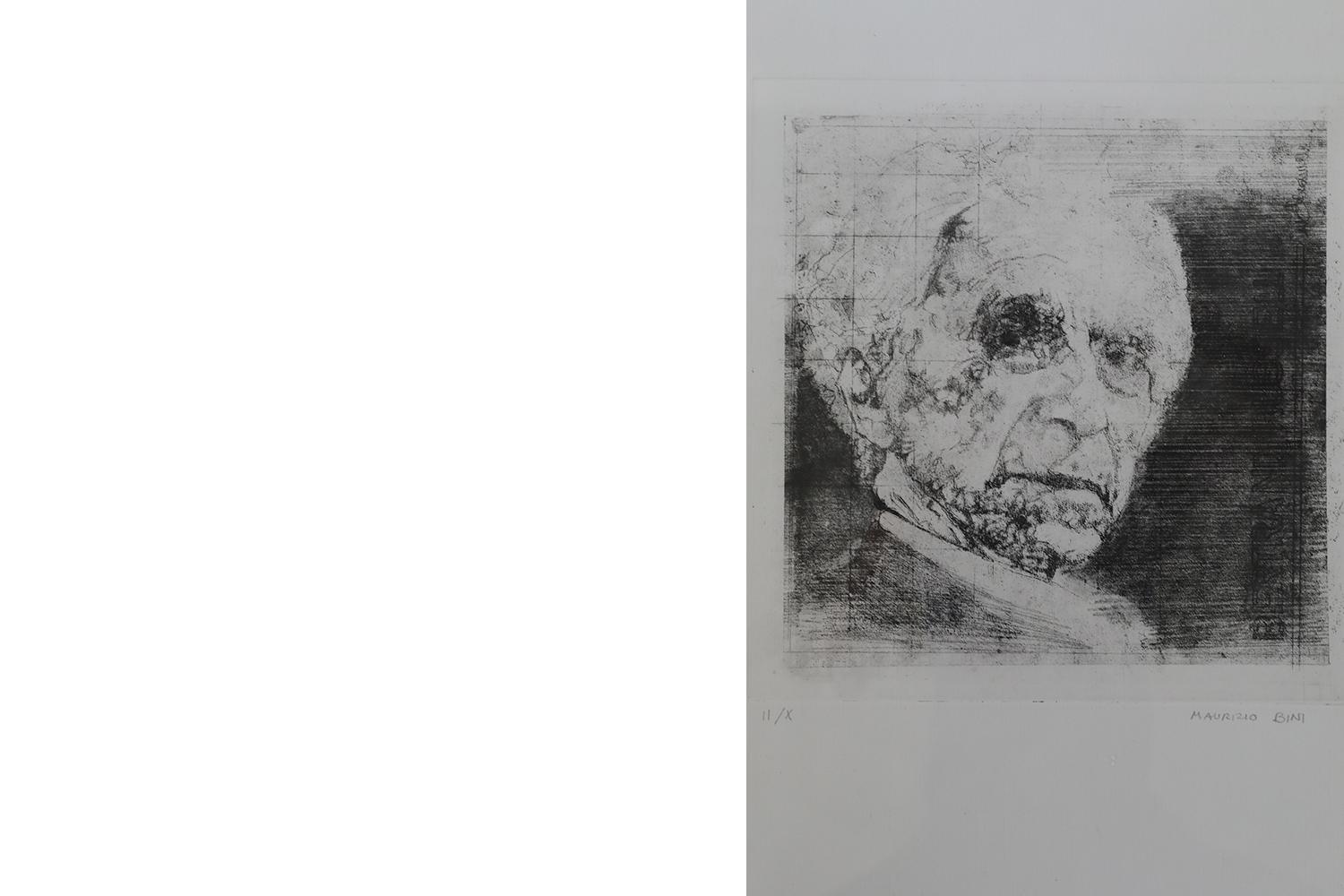 Maurizio Bini, Etching on paper, 1960s, Framed In Good Condition For Sale In Warszawa, Mazowieckie