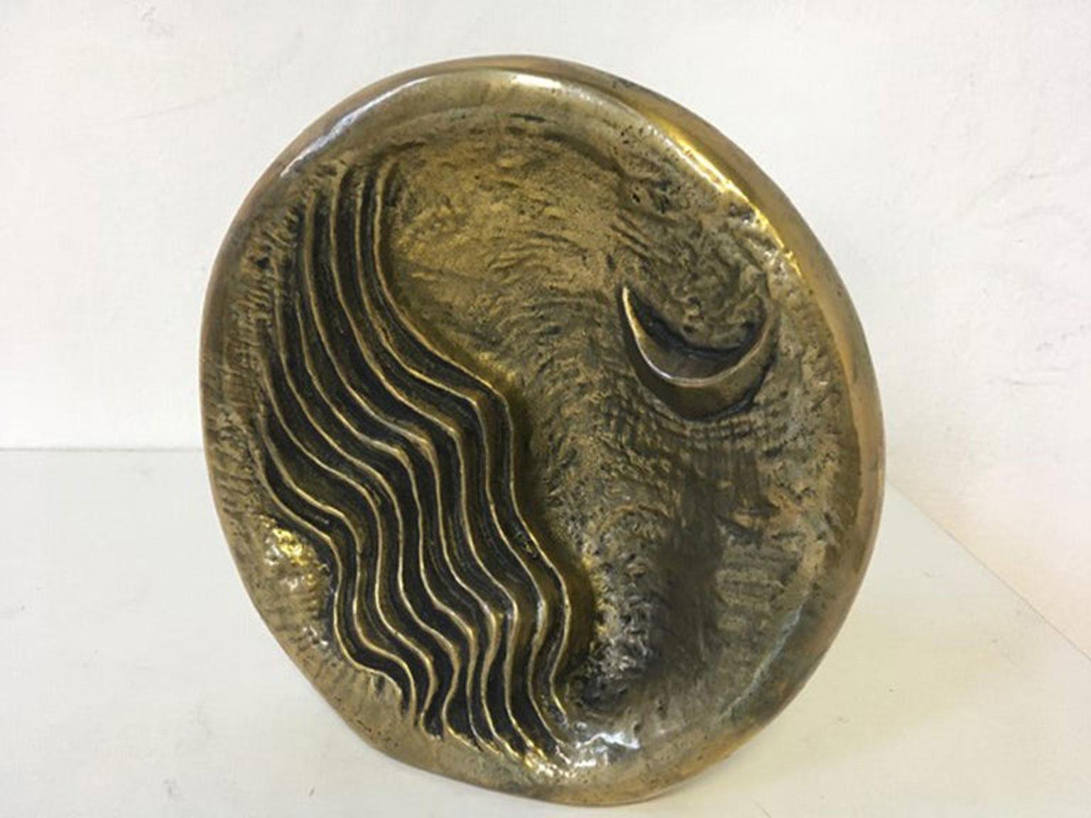 1985 Italia Scultura astratta postmoderna in bronzo la Luna in vendita 6