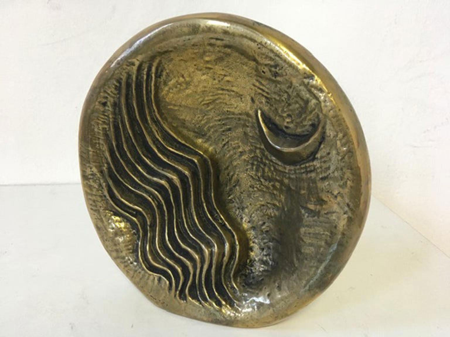 1985 Italia Scultura astratta postmoderna in bronzo la Luna in vendita 7