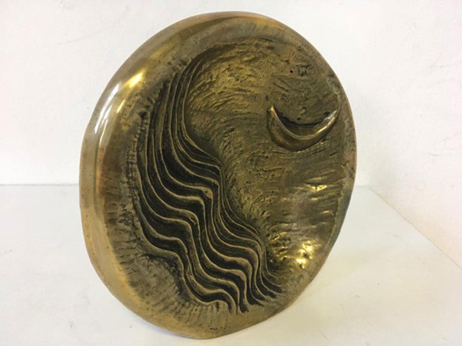 1985 Italia Scultura astratta postmoderna in bronzo la Luna in vendita 9